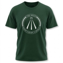 Awen Symbol Graphic with Mind Body Spirit Text T-Shirt | Celtic Unisex Tee