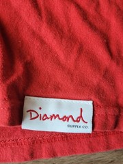 Diamond Supply Co. Men’s Red Graphic Logo Crew Neck Short Sleeve Knit Tee Size L