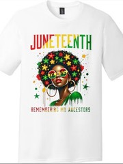 Juneteenth Remembering My Ancestors 1865 Afro Woman T-Shirt