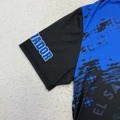 El Salvador Shirt Mens Medium M Black Blue Flag Short Sleeve Lightweight