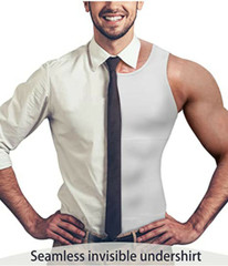 Men Compression Shirt Shapewear Slimming Body Shaper Vest Undershirt Tank Top US