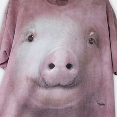 The Mountain Pig Tee Tie Dye Pink Mens XL Shirt Nature Animals Outdoors Boho