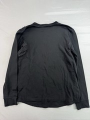 Wrangler Black Knit Long Sleeve Work Shirt Mens Size Medium Stretch