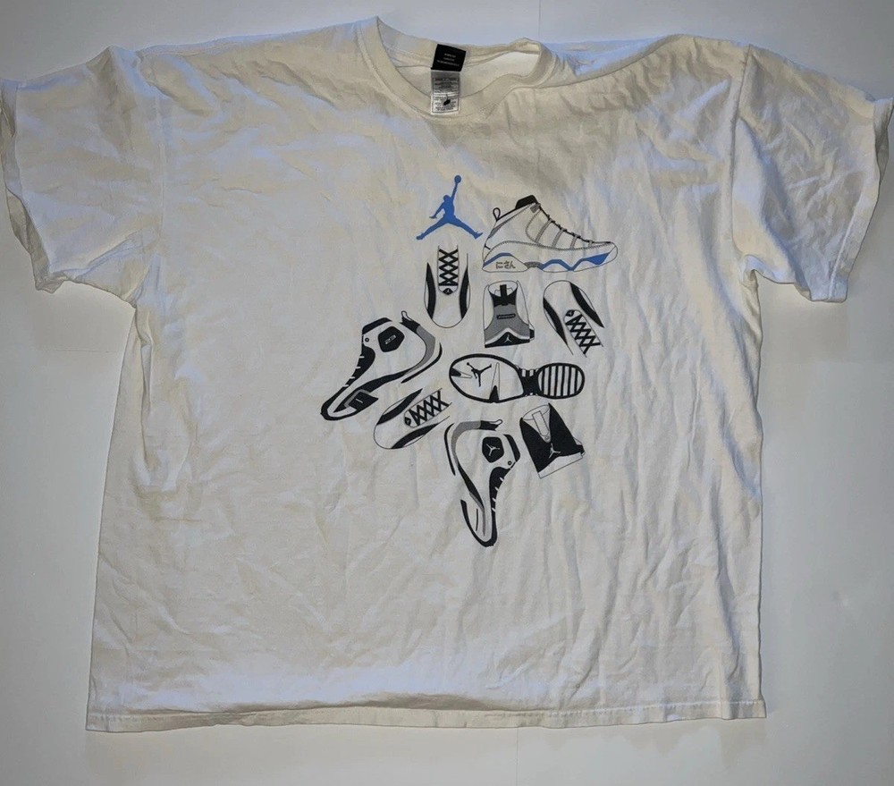 Air Jordan Prototype White T-Shirt Basketball Print size XXXL 3x Brand