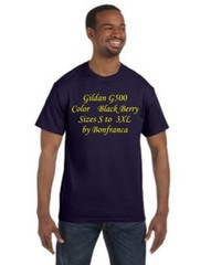 Gildan G500 Antique Cherry Red Heavy Cotton 5.3 oz. T-Shirt G5000 Rojo Cereza