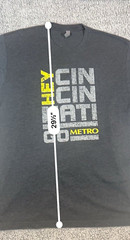 Next Level Apparel Men’s T-Shirt “Hey Cincinnati Go Metro” L Large Gray Tee