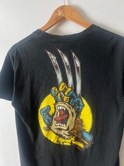Santa Cruz x Marvel Wolverine T-Shirt Black Graphic Skate Tee – Size S
