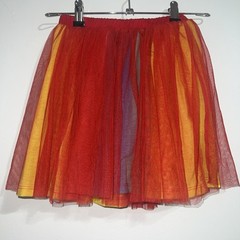 Sesame Street Elmo Shirt Tulle Skirt and Scrunchie 3 Piece Outfit Girls Sz 6/6X