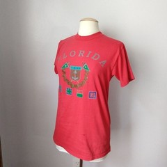 Vintage Single-Stitched Distressed Florida T-Shirt Size M