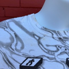 Vintage Cowboy Up Shirt Mens Size Medium Western Rodeo Graphic Tee AOP Graphic