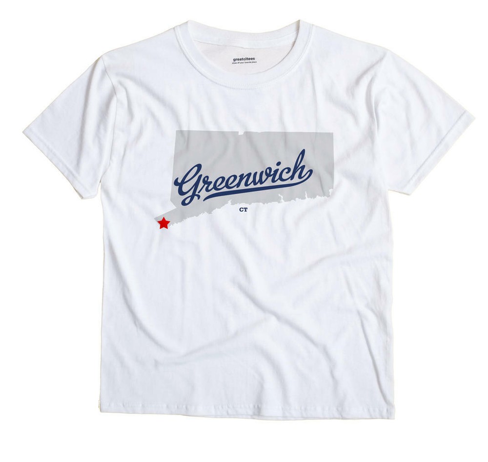Greenwich Connecticut CT Conn T-Shirt MAP