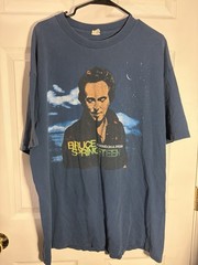 Bruce Springsteen Tour 2009 Men’s 2xl Blue Double-Sided Graphic Cotton Tee