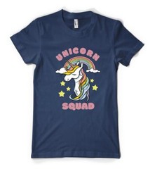 Unicorn Squad Mythical Rainbow Animal Personalised Unisex Adult T Shirt