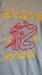 State of Ethos Moto Embroidered Mushroom Tee Shirt Men’s S FMX Motocross Apparel