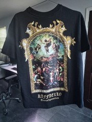 Rebel Vengeance Raffaello Transfiguration Black Graphic Men’s T-Shirt SMALL