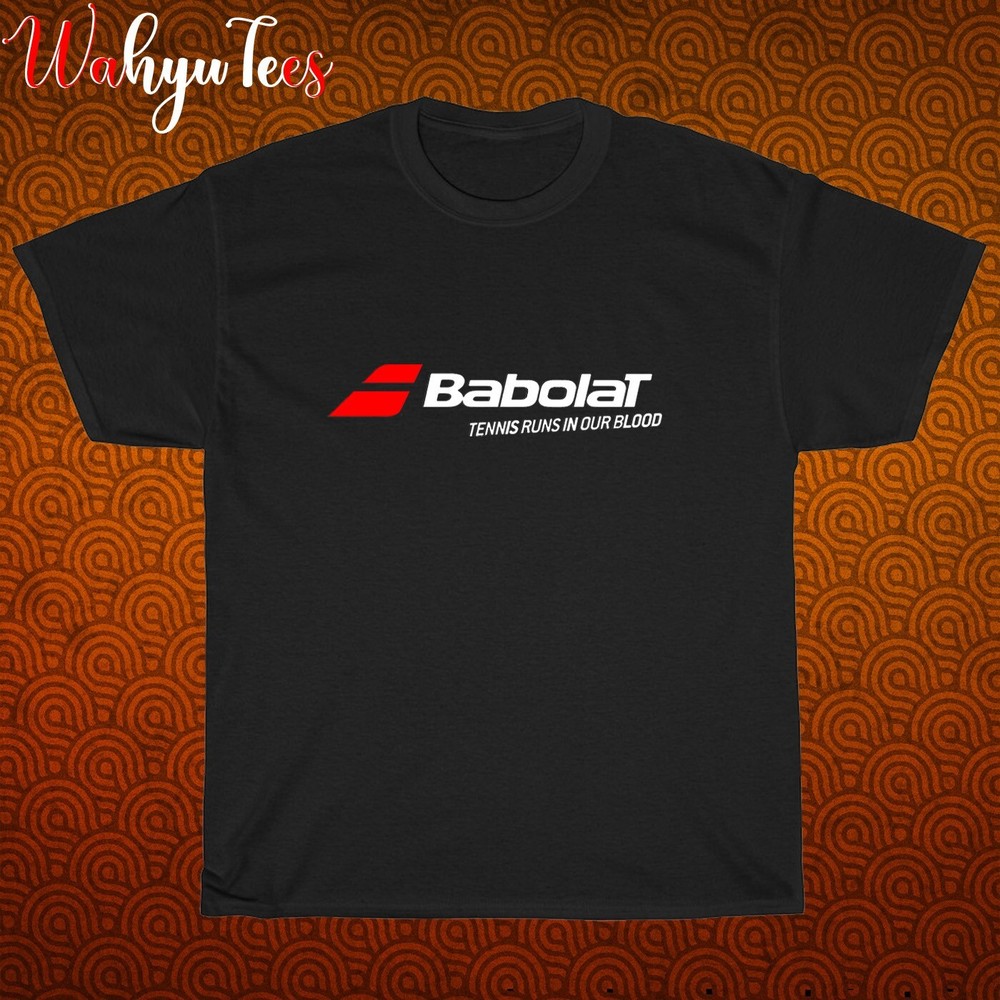 New Babolat Logo Black/Grey/Navy/White Size S-5XL Unisex T-Shirt