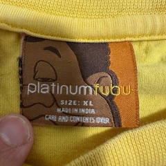Platinum FUBU Fat Albert Junk Yard Gang Graphic T-Shirt Yellow Mens Size XL