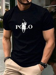 Men’s Summer Casual Business Short Sleeved Round T-shirt, Simple Fashionable