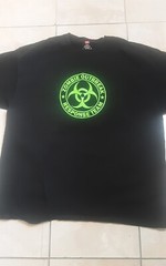 Hanes Green Zombie Outbreak Response Team black T-Shirt 2XL ss