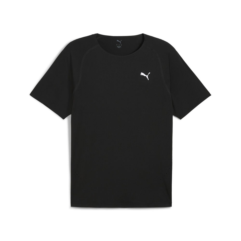 PUMA Run Cloudspun Crew Neck Short Sleeve Athletic T-Shirt Mens Black Casual Top