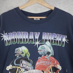 Vintage Monday Night Football Shirt Mens XL Blue Budweiser ABC Sports 1997 Beer