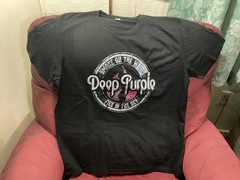 (NEW) Deep Purple (smoke on the water) – Mens Black Short Sleeve T-Shirt X-Large
