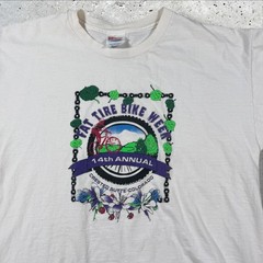 Vintage Hanes Heavyweight Fat Tire Bike Week Shirt XL Crested Butte Colorado