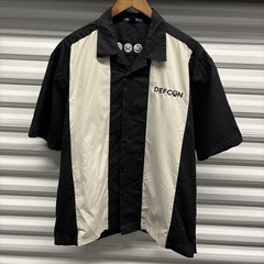 Vintage Y2K Def Con Shirt Size M Computer Hacker Las Vegas Convention Button Up