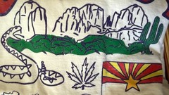 Select Cannabis Marijuana T-Shirt Size XXL 2XL Arizona Flag Cactus Elevated EUC