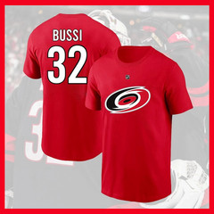 NEW!!! Brandon Bussi #32 Carolina Hurricanes 2026 Player Name & Number Fan Look