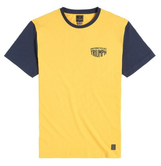 Triumph OE Fenland Gold/Navy Men’ s Cotton T-Shirt XXL 2XL MTSS2313-XXL