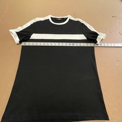 Murano Liquid Luxury Men’s Medium Black White Stripe Ringer Slim Fit T-Shirt