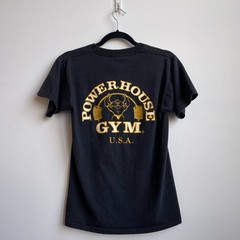 Vintage 80s Powerhouse Gym USA Double Sided Single Stitch T-shirt Size S Tag M