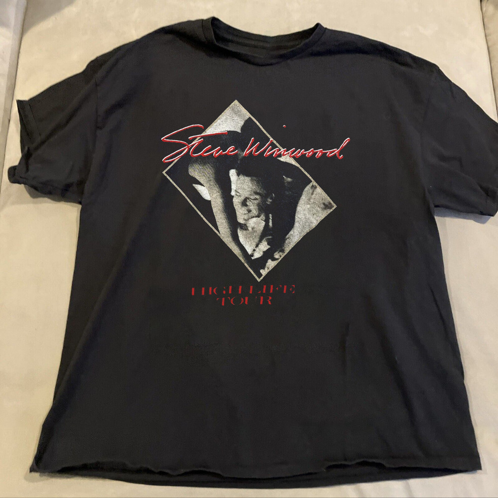 High Life Tour Steve Winwood Unisex 100% Cotton T-Shirt DI585