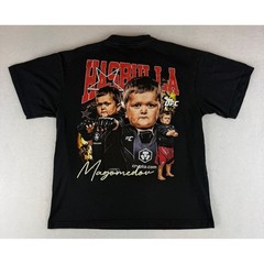 UFC T-Shirt Mens Large Black Hasbulla Magomedov Graphic Oversized MMA Tee