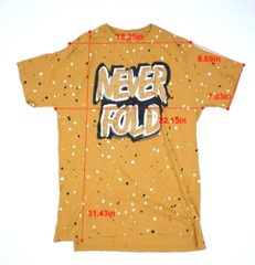 Evolution in Design Never Fold Poker Orange Gold Spoted SS T-Shirt Mens 3XL