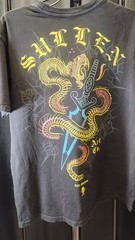 Sullen Art Collective Men’s M Black Snake Skull Graphic Crew Neck Cotton Tee