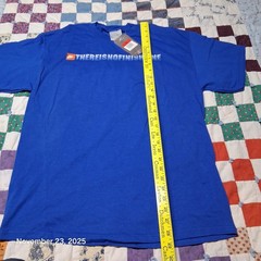 VINTAGE NWT DEADSTOCK NIKE T SHIRT SIZE LARGE BLUE NO FINISH LINE SWOOSH 2004