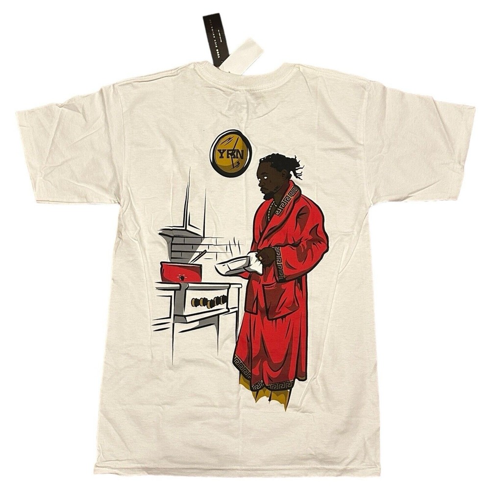 Yung Rich Nation YRN Migos Offset Cook Up Tee Graphic T-Shirt Men’s S White