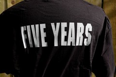 NOS Vintage Y2K 2001 Terry Moore FIVE YEARS Black Graphitti T Shirt Size XL
