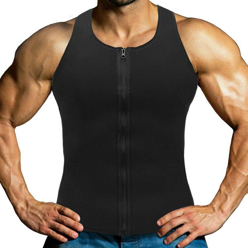 Men’s Slimming Shapewear Hot Neoprene Vest Body Shaper Sweat Shirt Waist Trainer