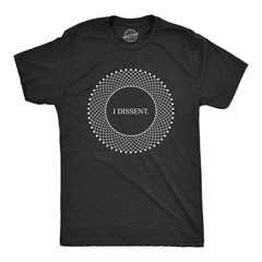 Mens I Dissent T Shirt RBG Ruth Bader Ginsburg Lace Collar Graphic Novelty Tee