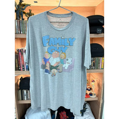 Family Guy Shirt 2XL Ripple Junction Gray Cartoon Tee Peter Griffin Pit To Pit 2