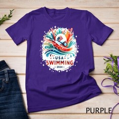 USA 2024 United States Athlete American Swimming 2024 USA Unisex T-shirt