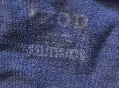 IZOD Men’s XXL Blue T‑Shirt Short Sleeve Contrast Collar Casual Soft Knit Tee