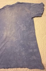 Native American Wolf Vintage Men’s Shirt Back To Earth Tie Dye Blue1990s *READ
