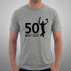 50 Not Out T-shirt. Cricket. Birthday Tee. Thank You Tee by Sillytees