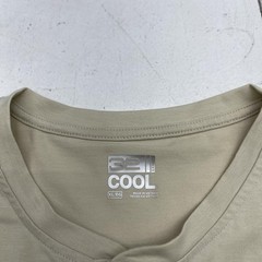 32 Degrees Cool Shirt Mens XL Beige Oat Straw Henley Pocket Tee Tagless Stretch