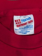 Vintage Hanes Shirt Mens XL Heavyweight 50/50 Red Blank Single Stitch 90s Y2K