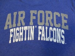 Air Force Shirt Mens Medium Blue Fighting Falcons Military Long Sleeve Retired